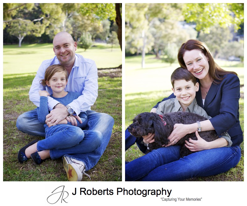 Portraits of parents with their children - family portrait photography sydney